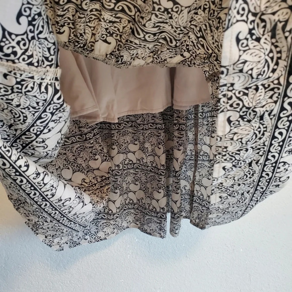 ANNA SUI Paisley Print Long Maxi Skirt Cotton, Lined with Pockets - Picture 5 of 7